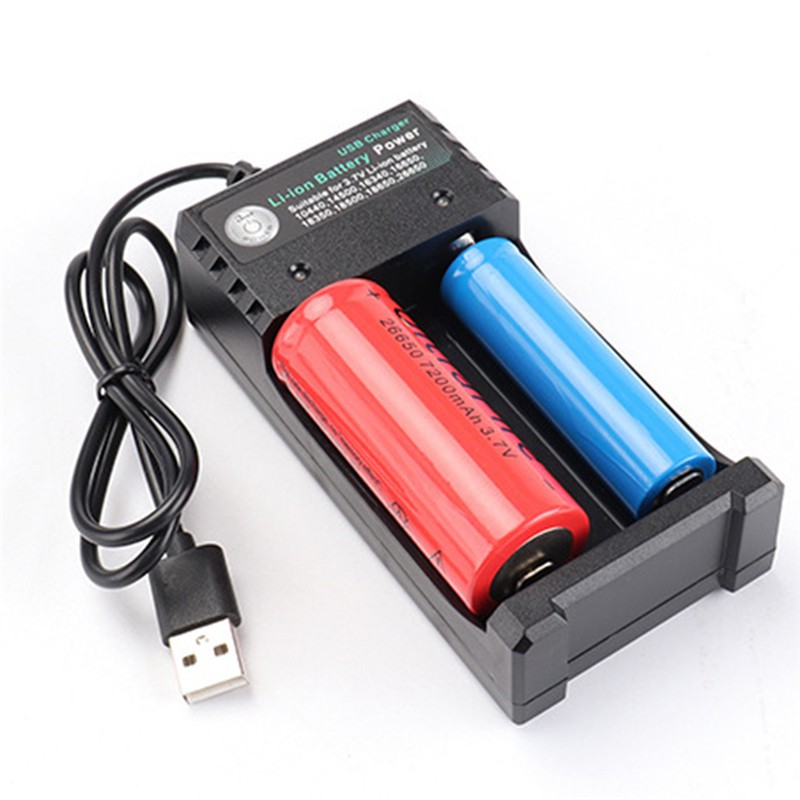 Bộ sạc 2 pin Li-ion cho 18650 18500 16340 14500 26650