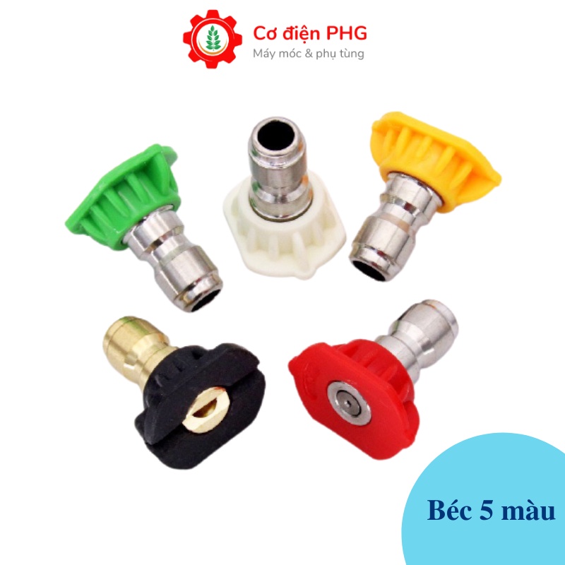 Đầu béc các góc gắn súng xịt rửa của máy rửa xe áp lực cao - Ren nối nhanh 1/4 inch