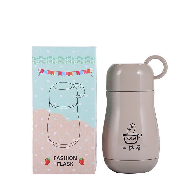 Bình giữ nhiệt INOX 304 họa tiết CỐC TRÀ TEA - An toàn tuyệt đối cho bé 200ML
