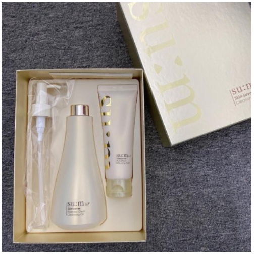 Set tẩy trang dạng dầu Su:m37 Skin Saver Essential Cleansing Oil 400ml