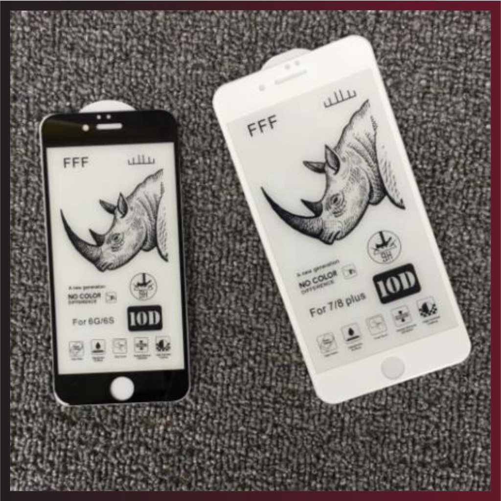 Kính cường lực iPhone, cường lực iphone Tê Giác 10D Full màn-Loại Xịn 7 8 Plus X XS XS MAX 11 PRO MAX 12MINI PRO PROMAX