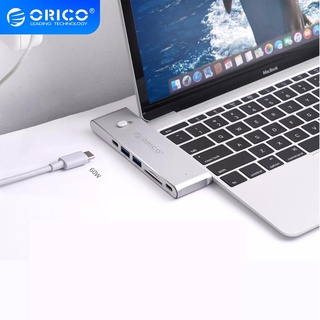 Thiết Bị Kết Nối Đa Cổng Orico XC-309 Chuyển Đổi USB C Sang USB 3.0 Hdmi TF/SD 60w Pd Thunderbolt 3 Cho Macbook Pro Air