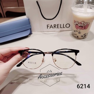 Gọng kính cận thời trang [Cắt kính mắt cận-loạn] Gọng kim loại 6214