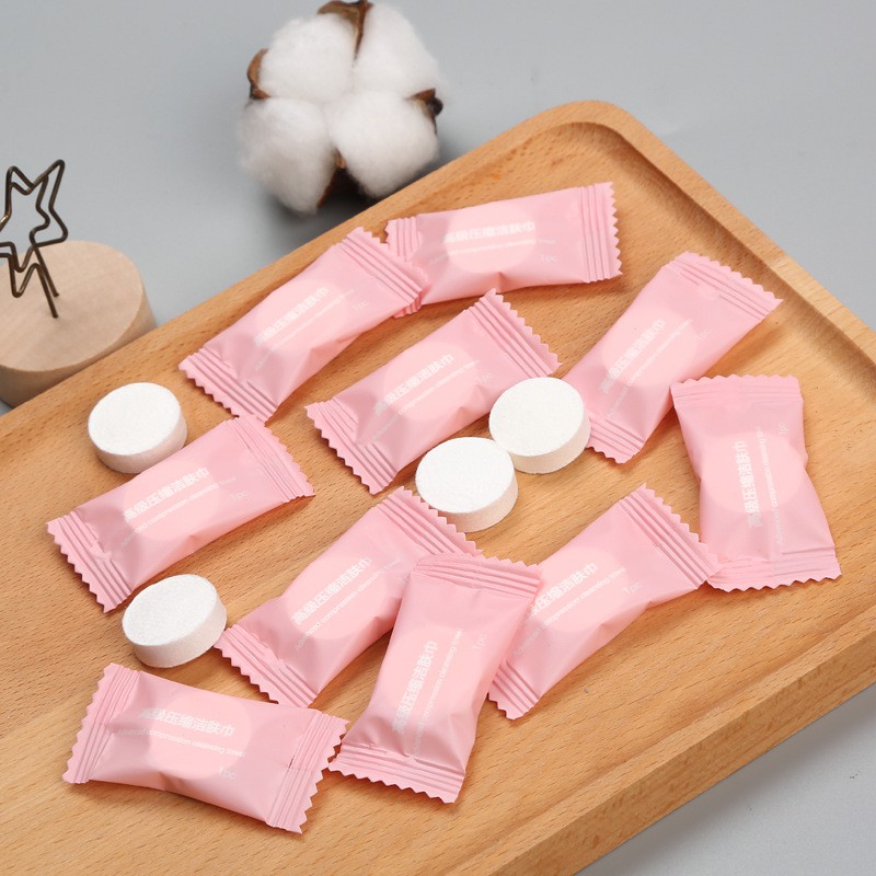 Combo 10-30 Khăn Cotton Giấy Nén Du Lịch Dùng 1 Lần