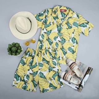 set áo sơ mi+ quần short