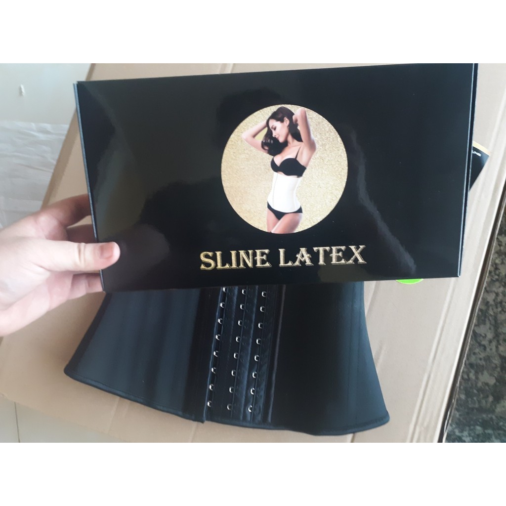 đai gel bụng đai latex màu đen - đai nịt bụng latex corset (có size) (shopc2)