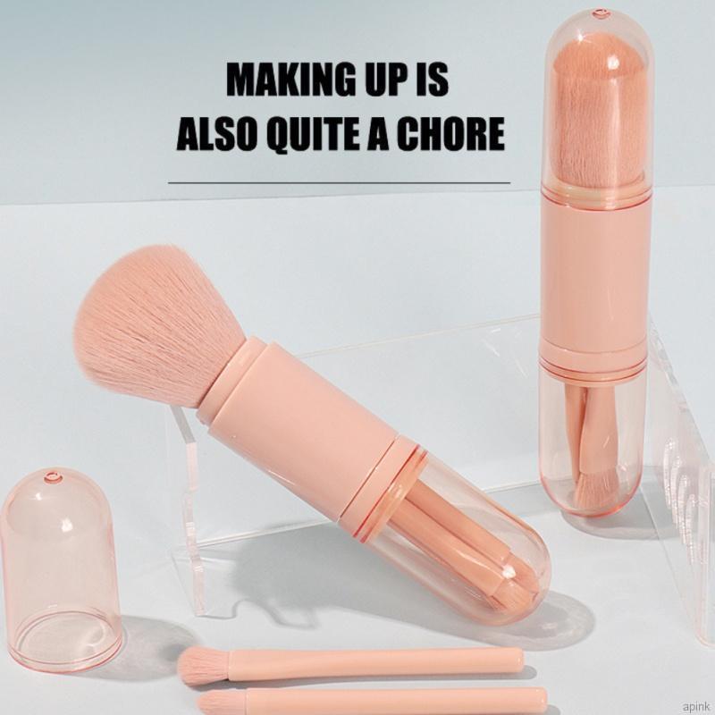 Cọ trang điểm 4 trong 1 có thể thu gọn tiện lợi chuyên dùng