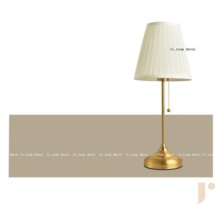 Đèn bàn vintage ,thân mạ đồng ,chụp xếp ly PLEATED LIGHT