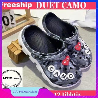 Dép Crocs Cho Nam Và Nữ - Màu Cam Xám +12 Jbttiz [Khuyến Mãi Sốc]