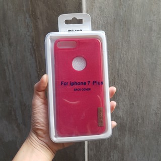 Ốp lưng Iphone 7 plus vải viền nhựa đỏ
