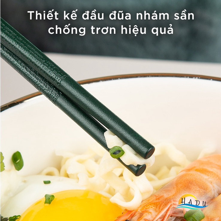 Đũa ăn cao cấp chống mốc kháng khuẩn 99,99% đũa hợp kim hoa anh đào chống trượt sang trọng an toàn sức khỏe