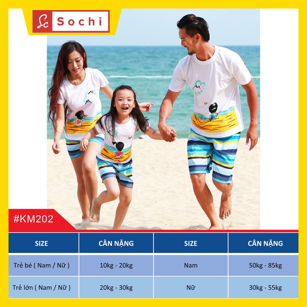 Quần đùi đi biển gia đình, công ty, quần đi biển nam, nữ Hot trend hè 2022 giá tận xưởng QD63