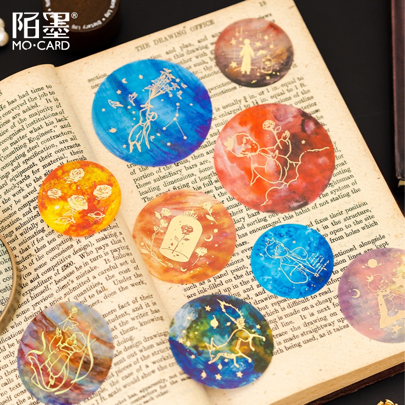 Sticker hành tinh trang trí Scrapbook, sổ tay, vở  (set 30 stickers)- [ 108 ]