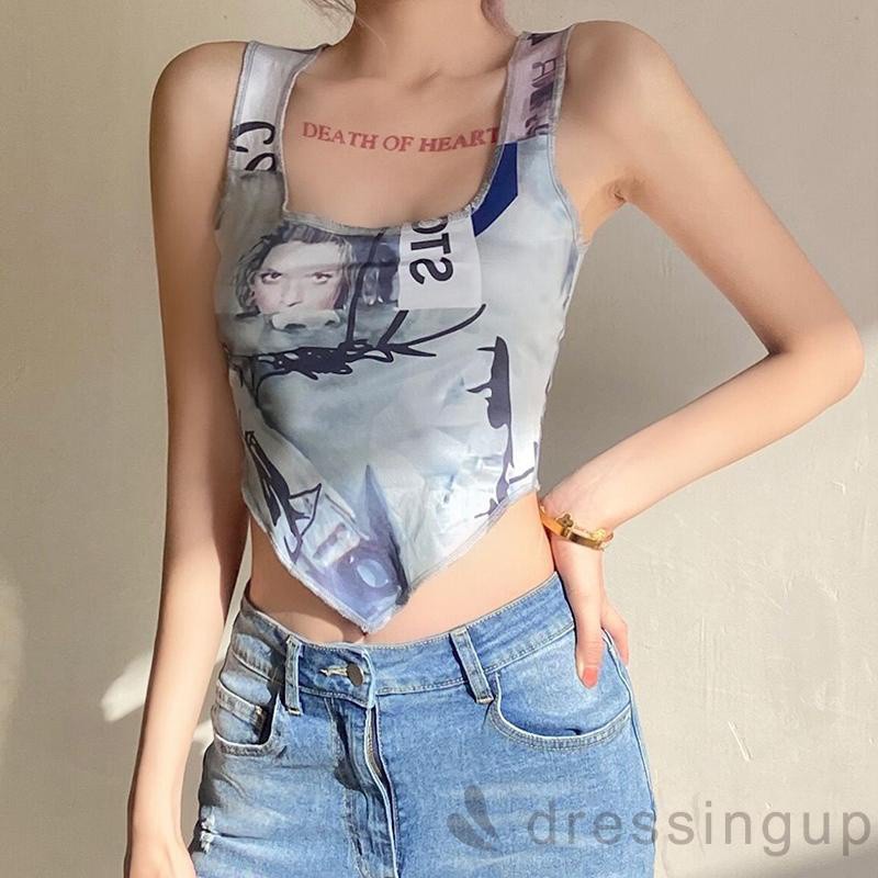 Đầm Sát Nách Cổ Vuông Hoạ Tiết Trừu Tượng Cho Nữ | BigBuy360 - bigbuy360.vn