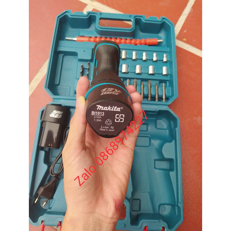 FREE SHIP Máy khoan pin, máy bắn vít Makita 12V, 2 pin, full phụ kiện, được kiểm tra hàng