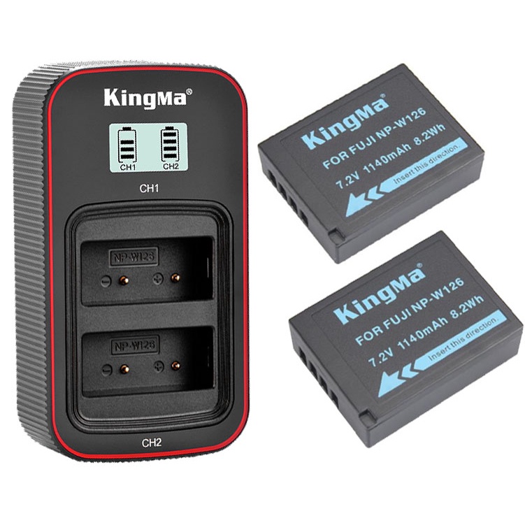 Pin sạc Kingma Ver 3 cho Fujifilm NP-W126 (Sạc nhanh - Cổng Type C)