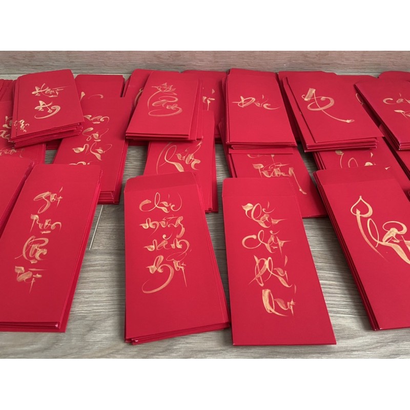 Bao lì xì thư pháp