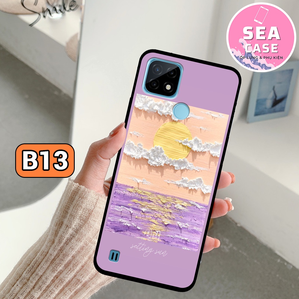 Ốp lưng Realme C21Y - C25Y - C21, Ốp điện thoại in hình hoa vintage,basic,nhẹ nhàng – lưng nhựa viền dẻo