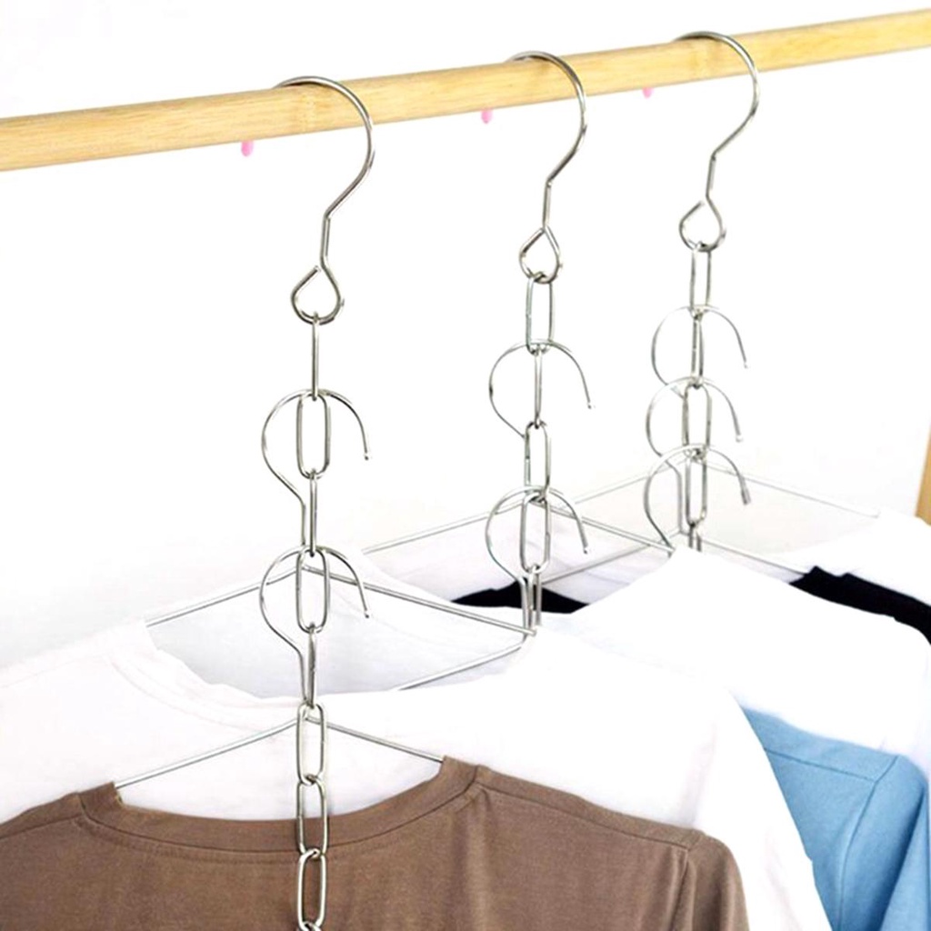 MOCHO Móc Xích Treo Đồ Bằng Thép Không Gỉ Tiết Kiệm Không Gian