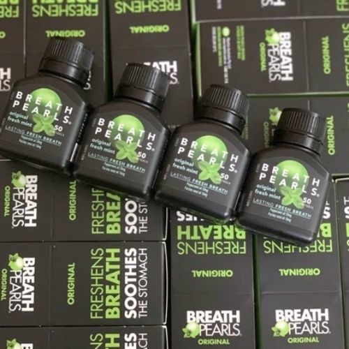 Viên thơm miệng Breath pearls, Viên uống thảo dược Giảm mùi hôi miệng Duocphamhn92 50 viên