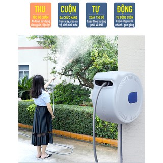 Bộ vòi phun tưới LIONKING 10 mét ống trong rulo và 2 mét ống cấp nguồn NW-B10