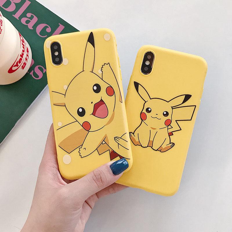 Ốp điện thoại in hình pikachu xinh xắn cho Iphone 6 6s 7 8X XS XR XS Max 6plus 6splus7plus 8plus