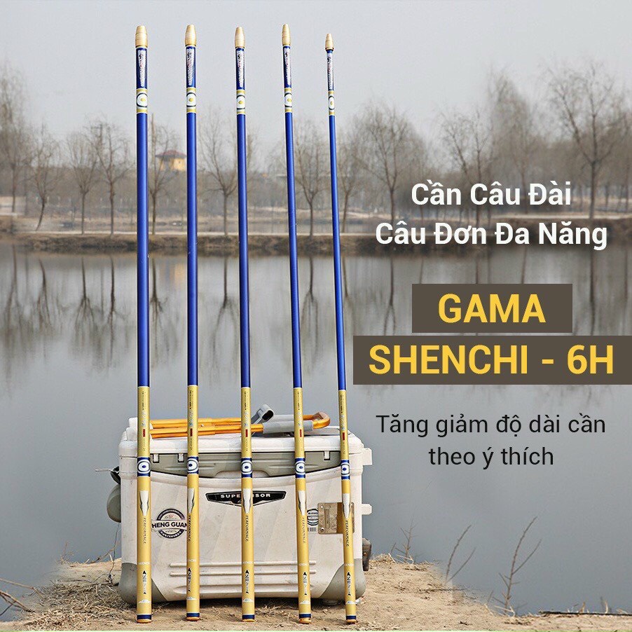 Cần câu đài đa năng chính hãng GAMA SHENCHI có thể tăng giảm độ dài