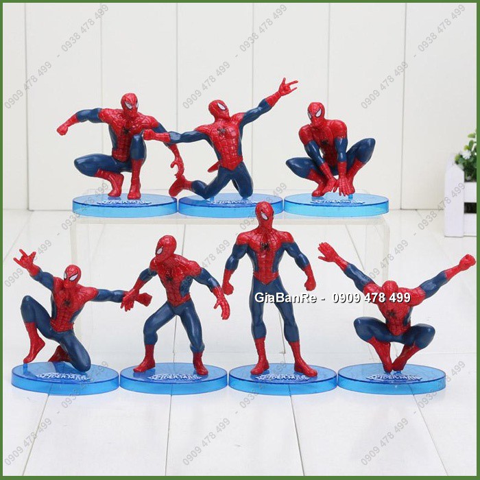 Bộ 7 Nhân Vật Người Nhện Spiderman Các Tư Thế - 7835