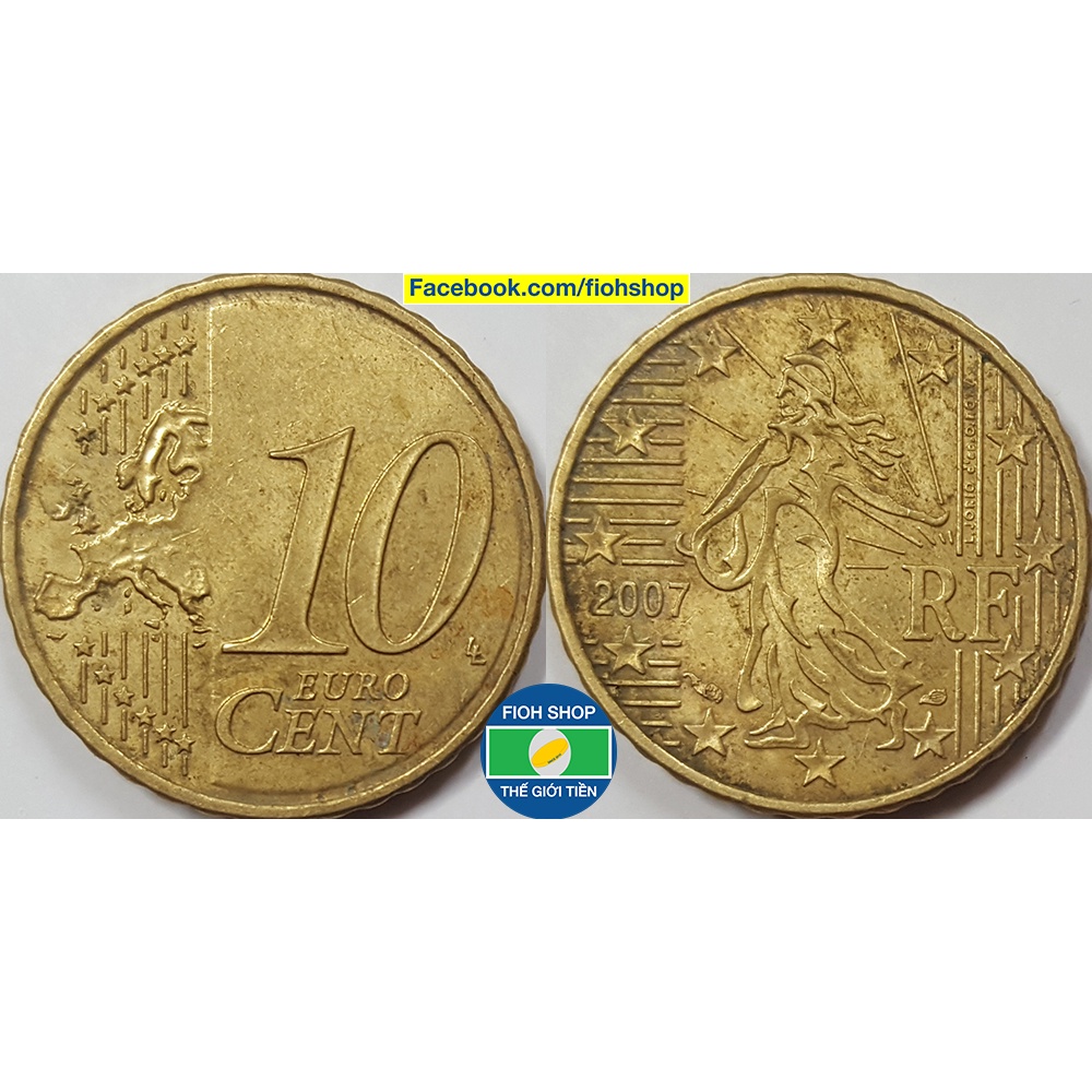 Đồng xu 10 Euro Cent Pháp  2007-Nay