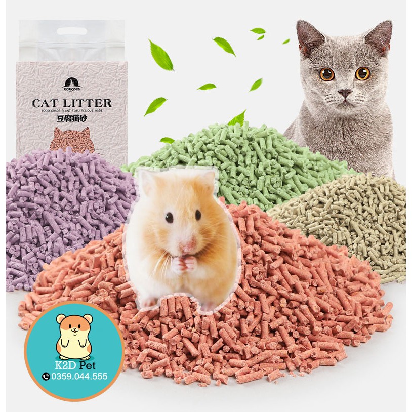 Lót chuồng đậu nành - Lót chuồng tofu cho hamster và thú cưng