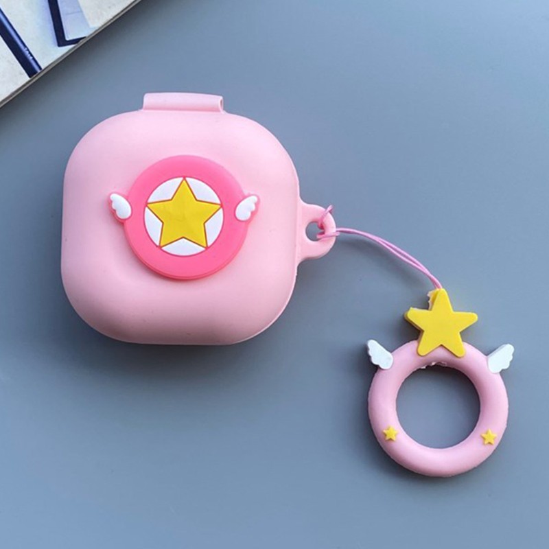 Ốp bảo vệ hộp đựng tai nghe silicon thiết kế hoạt hình cho Galaxy-Buds Live