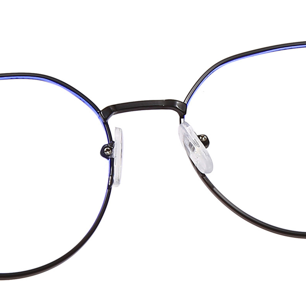 EMILEE💋 Unisex Flat Mirror Eyewear High-definition Anti-UV Myopia Glasses Reduces Eye Strain Metal Round Frame Ultralight Blue Rays Radiation Eyeglasses/Multicolor