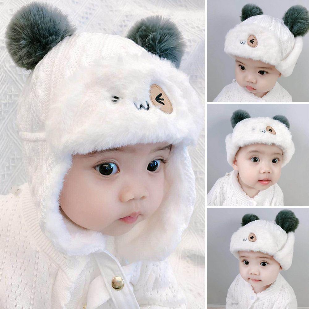 Mũ Len Che Tai Giữ Ấm Mùa Thu Đông Dành Cho Bé