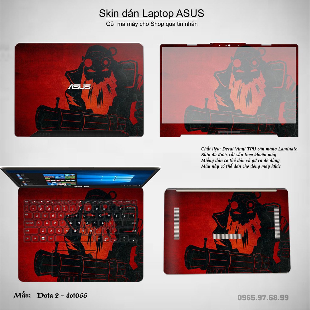 Skin dán Laptop Asus in hình Dota 2 _nhiều mẫu 11 (inbox mã máy cho Shop)