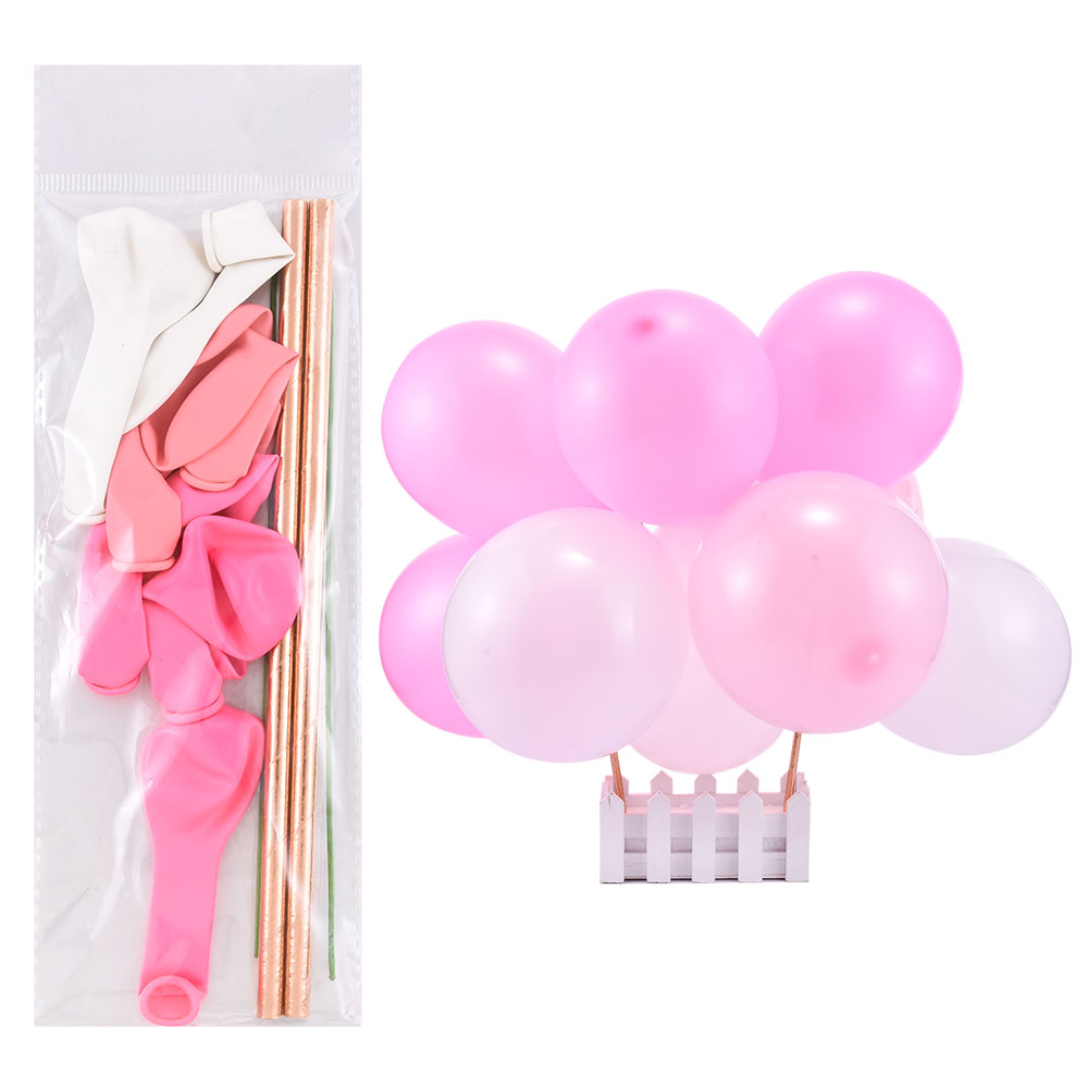 Bộ 14 Bong Bóng Trang Trí Bánh Sinh Nhật