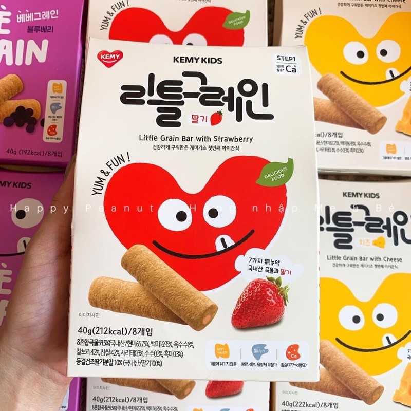 [FREESHIP] Bánh ăn dặm ngũ cốc dinh dưỡng Kemy Kids cho bé 8m+ (Hàn Quốc)