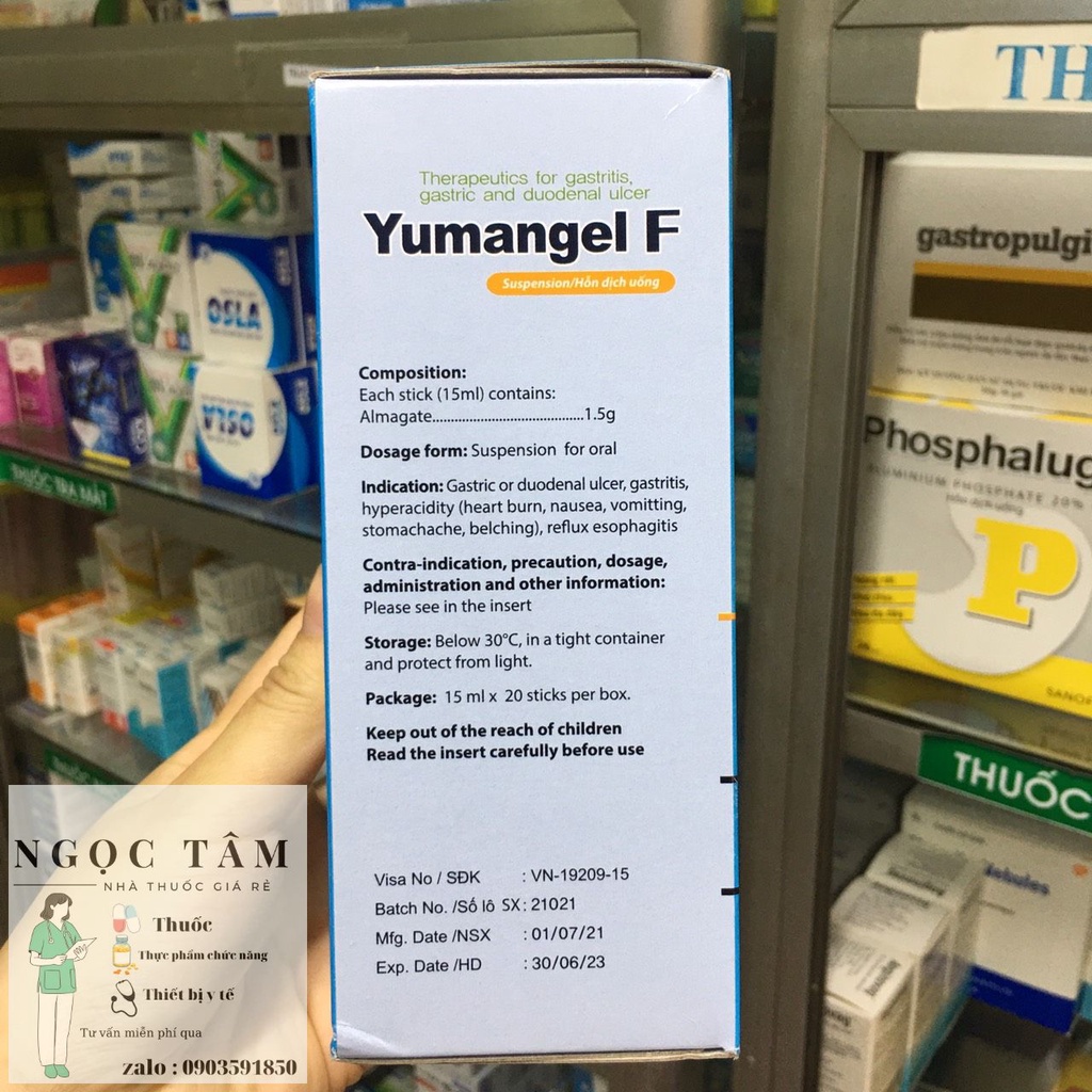 Sữa dạ dày chữ Y - Yuma gel F hộp 20 gói