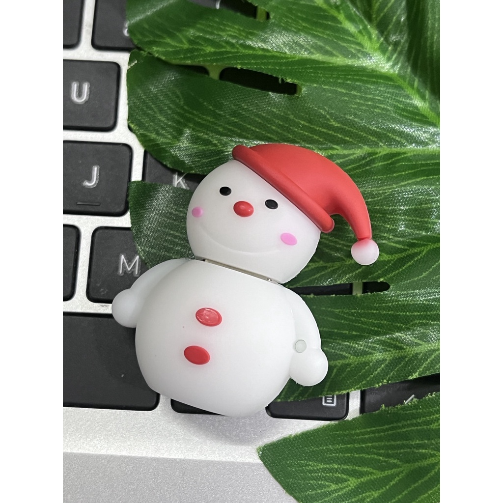 Mới USB 2.0 1GB 2GB 4GB 8GB 16GB 32GB 64GB 128GB Bằng Silicon Hình Ông Già Noel Đội Nón