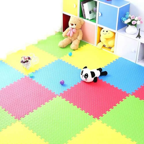 Bộ 4 miếng xốp màu trải sản Âu Lạc 60cm x 60cm (Có vân chống trượt cho bé)