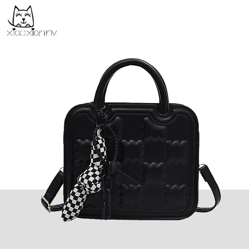 Túi Xách Đeo Vai Phối Khăn Lụa Đính Nơ Thời Trang Mùa Hè 2022