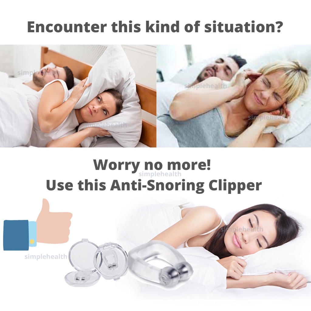Kẹp mũi chống ngáy bằng silicon giúp thở thoải mái cho nam nữ, bảo vệ giấc ngủ vào ban đêm