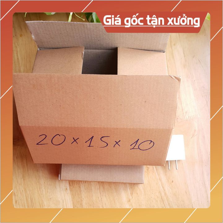 Combo 100 thùng carton 20x15x10 đóng hàng,thùng giấy cod gói hàng, hộp bìa carton đóng hàng giá rẻ