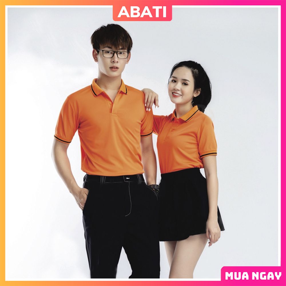 Áo polo nam đẹp cao cấp tay ngắn có cổ form rộng unisex vải mè thoáng mát VNXK chính hãng ABATI