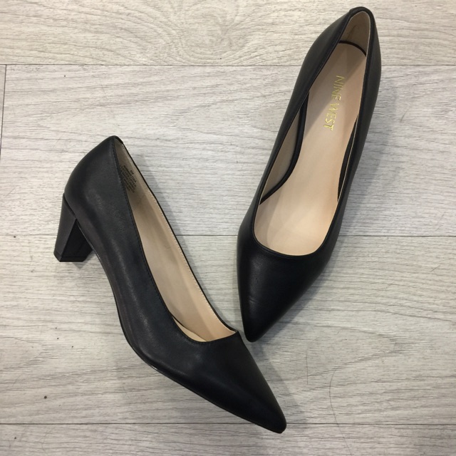 Giầy Pumps Ninewest gót nhú da mờ 4p xuất xịn full box