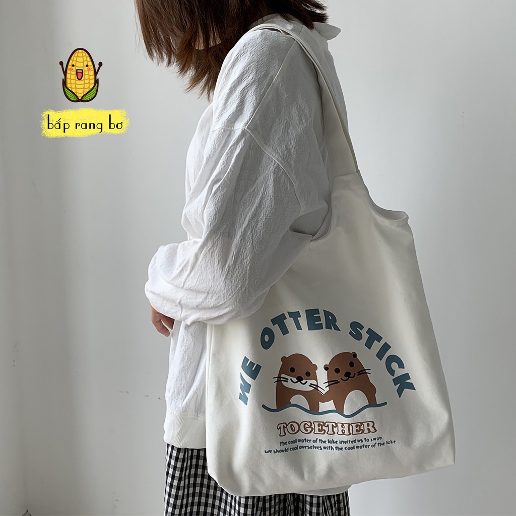 TÚI VẢI ĐEO VAI WE OTTER STICK - TÚI TOTE CANVAS