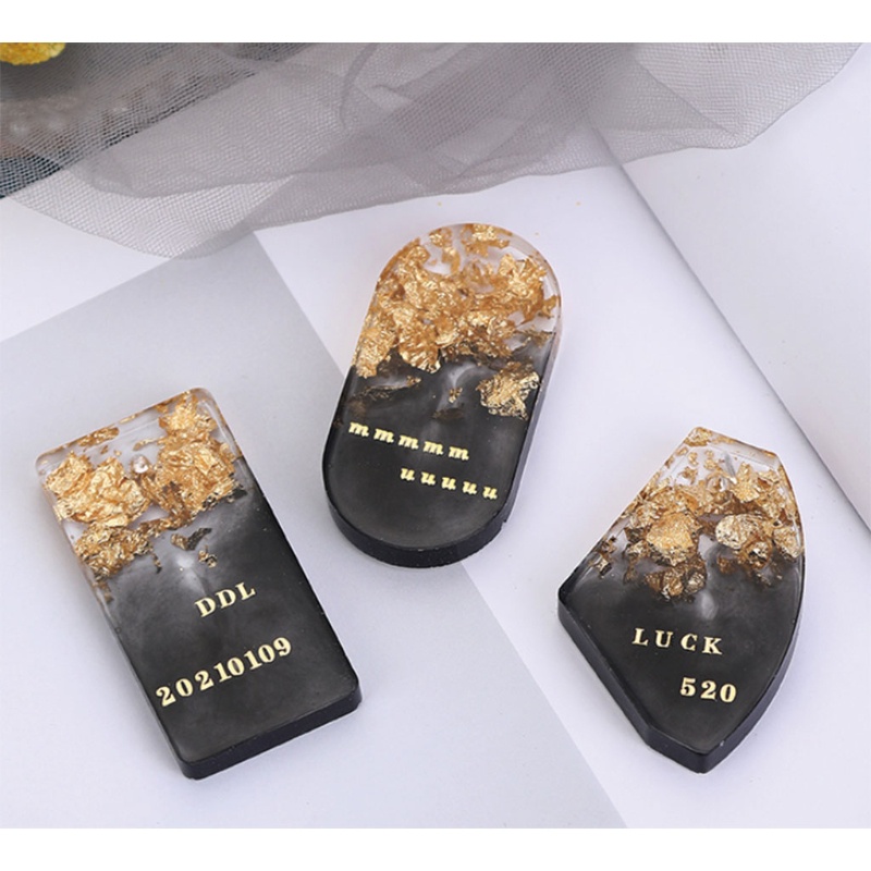 Set 5 tờ nhãn dán kim loại chữ tiếng anh trang trí đồ thủ công mỹ nghệ/trang sức diy