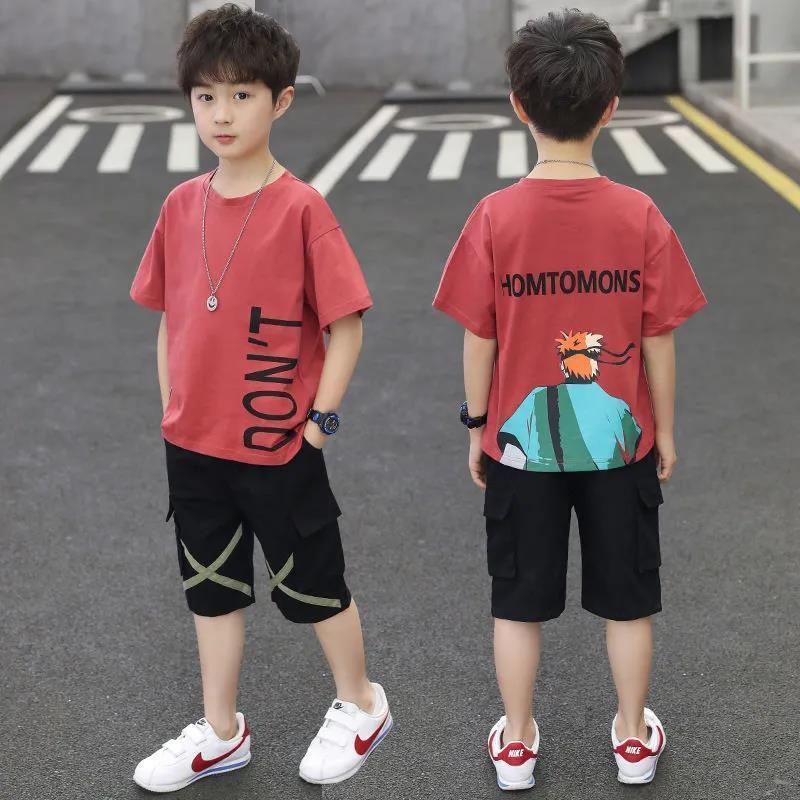 Set Đồ Thể Thao 2 Món Gồm Áo Tay Ngắn + Quần Thời Trang Mùa Hè Cho Bé Trai Từ 3 Đến 4-5 Đến 6 Đến 7 Đến 8-9 - 10-11 Tuổi