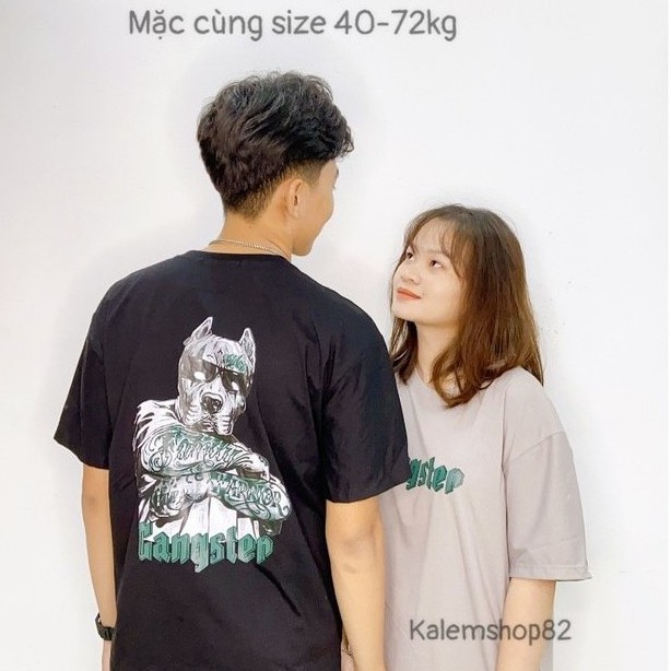 [Có Bigsize] Áo Thun Gangster Chú Chó Tay Lỡ, Áo Thun Nam Nữ Form Rộng Ảnh Thật | BigBuy360 - bigbuy360.vn