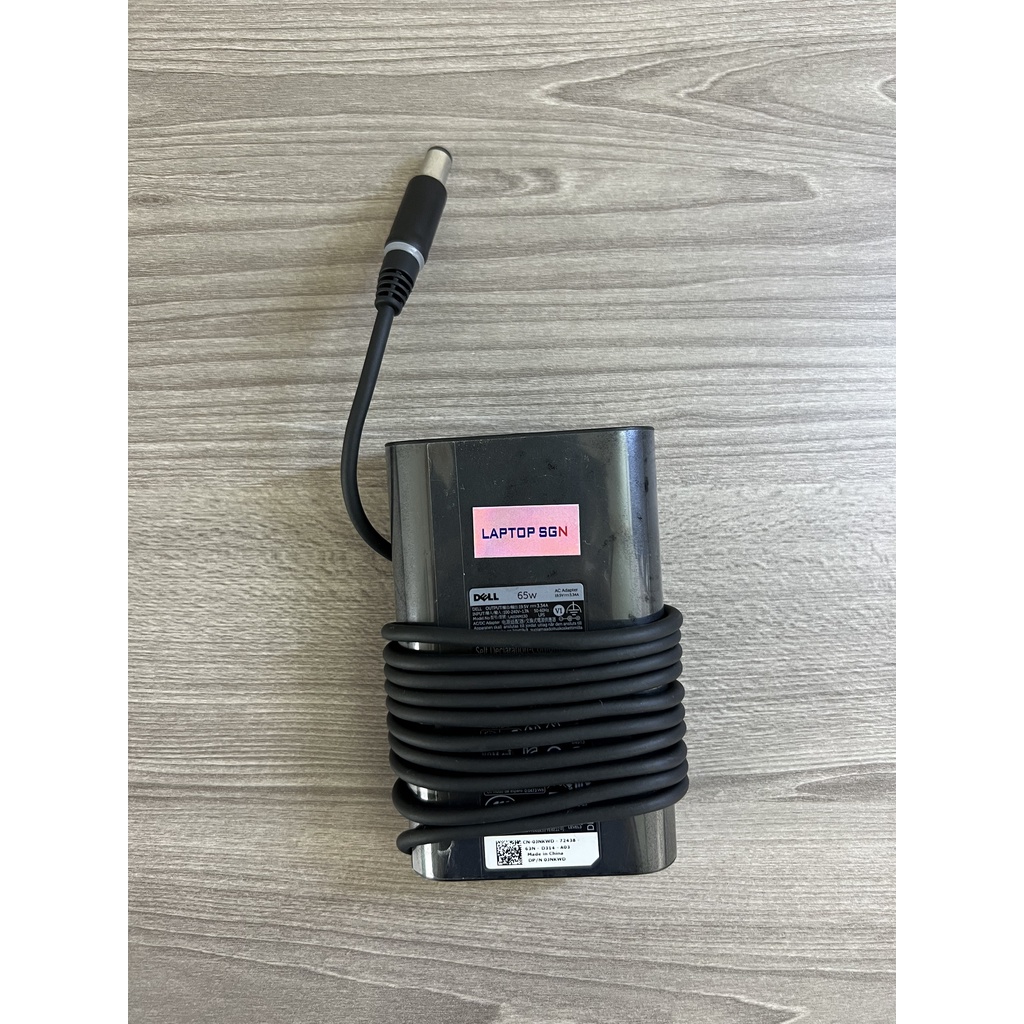 Sạc Laptop Dell loại Ovan kim lớn 65W Chính hãng cho E5470 E5480 E7470 E7380 E7480 E7359 E7348 E3450 + Kèm dây nguồn