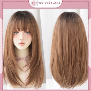 Tóc giả nguyên đầu❤️FREESHIP❤️ Tóc giả cả đầu layer nâu vàng 9037